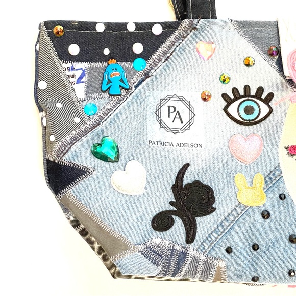 Tote Bag Designer with Patches and more by Patricia Adelson - Picture 2 of 8